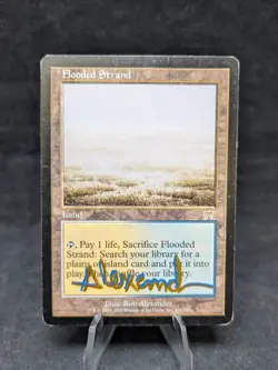 Flooded Strand - Onslaught (ONS) - 316/350- MTG - Artist Signed - HP - D - Image 1