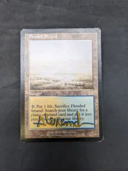 Flooded Strand - Onslaught (ONS) - 316/350- MTG - Artist Signed - HP - D - Image 2