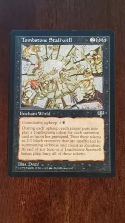 Tombstone Stairwell Mirage EX/LP #149 MTG Magic the Gathering Enchantment Rare - Image 1