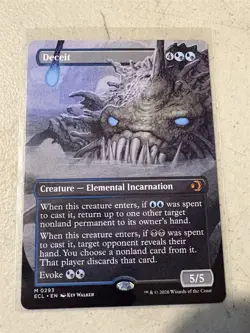 mtg borderless Deceit with evoke, mythic rare, Lorwyn Eclipsed, unplayed - Image 1