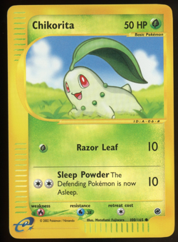 Pokemon 2002 Expedition - Chikorita - Reverse Holo - 100 - Image 1