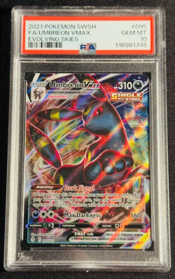 Umbreon VMAX 095/203 Evolving Skies Ultra Rare – PSA 10 Gem Mint Pokemon Card - Image 1