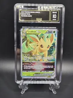 Pokemon Leafeon Vstar 🦠 2023 Sword & Shield Crown Zenith - Gem Mt 10 - Image 1