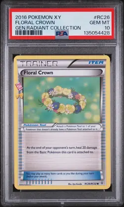 2016 POKEMON XY GENERATIONS RADIANT COLL #RC26 FLORAL CROWN PSA 10 - Image 1