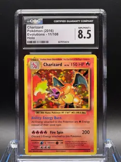 CGC 8.5 NM/MINT+ ✨ - Charizard 11/108 Evolutions Holo - 2016 Pokemon - Image 1