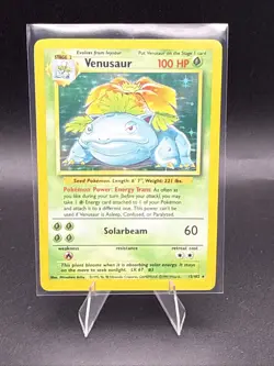 Pokemon Venusaur Base Set Unlimited Holo Rare #15/102 MP - Image 1