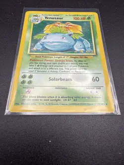 Pokemon Venusaur Base Set Unlimited Holo Rare #15/102 MP - Image 3