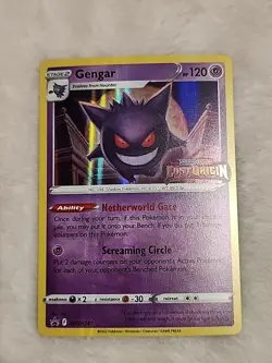 Pokemon Gengar SWSH241 Lost Origin Prerelease Holo Black Star Promo - Image 1