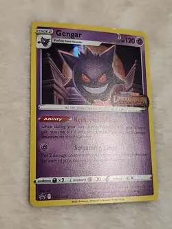 Pokemon Gengar SWSH241 Lost Origin Prerelease Holo Black Star Promo - Image 2