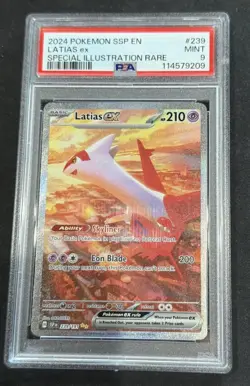 Latias EX 239/191 Surging Sparks Illustration Rare Holo PSA 9 🔥 Pokemon - Image 1