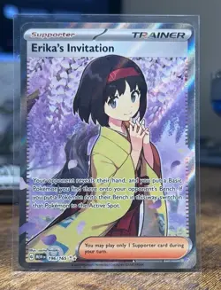 Pokemon TCG Scarlet & Violet 151 Holo Erika's Invitation 196/165 - Image 1
