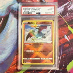 Pokemon Radiant Charizard 020/159 Radiant Rare Holo PSA 10 Crown Zenith - Image 1