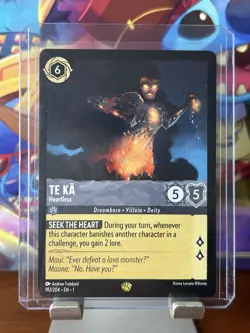 🔹Te Ka Heartless LEGENDARY Card 192/204🔹Disney Lorcana TCG The First Chapter - Image 1