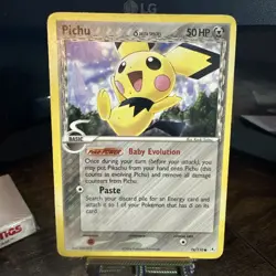 Pichu 76/110 Delta Species Holon Phantoms Pokemon Card 2006 Vintage - Image 1