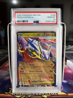 PSA 10 MEGA LATIAS EX HOLO 100/132 MEGA EVOLUTIONS POKEMON CARD - Image 1