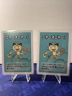 Old Maid Japanese Pokemon Center Red Back 2019 Promo Playing Card - Meowth NM - Image 1