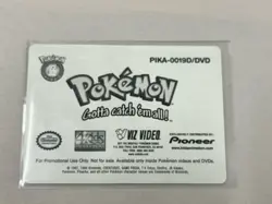 Pokemon Pikachu Togepi Marill Video Promo Insert Card 1999 4Kids Pioneer - Image 2