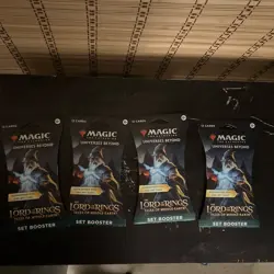 MTG The Lord of the Rings: Tales of Middle-Earth X4 Sleeved Set Booster Packs - Image 1