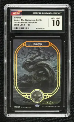Swamp (Full Art) Foil Magic: Unsanctioned UND CGC 10 Gem Mint - Image 1