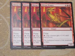 MTG Shivan Dragon x4 Uncommon Foundations NM Low S&H - Image 1