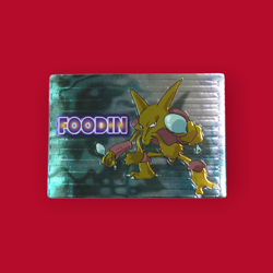 ALAKAZAM (FOODIN)--JAPANESE MEIJI EMBOSSED PROMO FOIL POKEMON CARD - Image 1