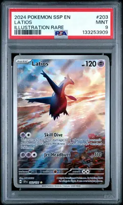 2024 Pokemon S&V Surging Sparks Latios Illustration Rare PSA 9 #203/191 - Image 1