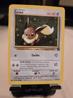 Pokemon Eevee 55/82 Team Rocket Regular LP/MP Trading Cards! - Image 1