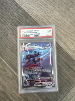 Pokemon Fusion Strike Inteleon VMAX 266/264 Alternative Art Alt Holo Foil PSA 9 - Image 2