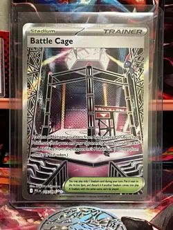 Pokemon Battle Cage 116/094 Me02: Phantasmal Flames Full Art Ultra Rare Holo TCG - Image 1