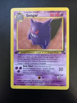 Pokemon TCG Gengar Fossil 20/62 1999 1st Edition Regular Pack Fresh - Image 1