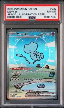 PSA 8 - 2024 POKEMON PAF EN-PALDEAN FATES SPECIAL ILLUSTRATION RARE #232 MEW EX - Image 1