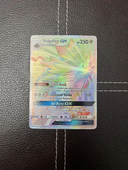 Pokemon TCG - Solgaleo GX - 155/149 Sun & Moon Base Set - VLP Secret Rare (2017) - Image 1