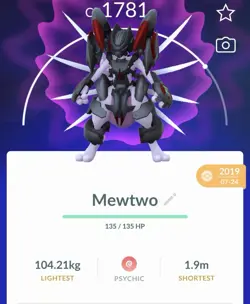 Pokemon Go PTC Acc, Guaranteed Lucky Armor Mewtwo - Image 1