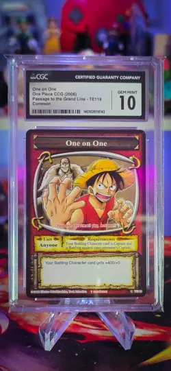One Piece 2006 Slab CGC Luffy - Passage to the Grand Line-One On One- CGC 10 - Image 1