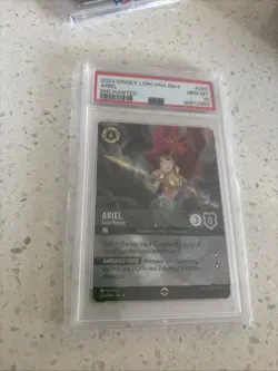PSA 10 Ariel Sonic Warrior Enchanted Disney Lorcana EN 4 Ursula's Return 220/204 - Image 1