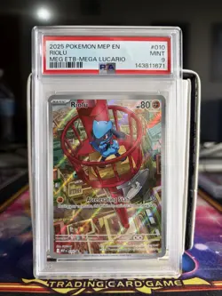 PSA 9 Riolu 010 Black Star Promo Mega Evolutions Pokemon Card - Image 1