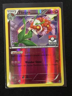 Florges 103/162 Reverse Holo Pokemon League Promo Pokemon Card - Image 1