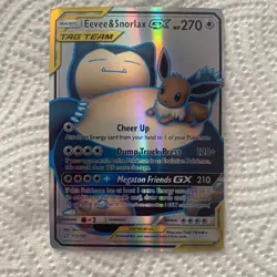 Eevee and Snorlax GX Tag Team Pokemon Card - Image 1