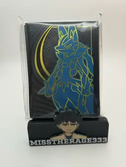 Pokemon Mega Evolutions ETB Card Sleeves 65ct. Lucario New Sealed - Image 1