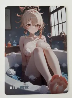 Yoimiya R-19 Illustration Reluctant Card Genshin Impact - Image 1