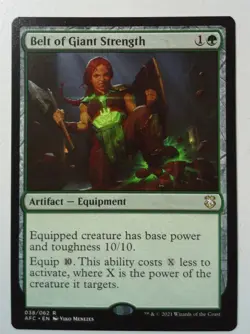 Belt of Giant Strength *Rare* Magic MtG x1 AFC Commander Forgotten Realms - Image 1