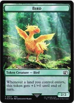 Hero (0009) / Bird (0017) Double-Sided Token (FOIL) - [Final Fantasy] MTG NM 🌳⚪ - Image 2