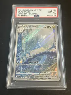 2023 POKEMON MEW EN-151 ILLUSTRATION RARE #181 DRAGONAIR PSA 10 - Image 1