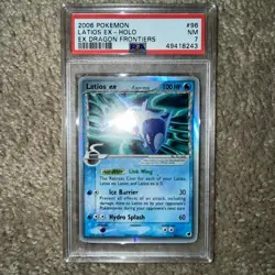 2006 POKEMON EX DRAGON FRONTIERS #96 LATIOS EX-HOLO PSA 7 - Image 1