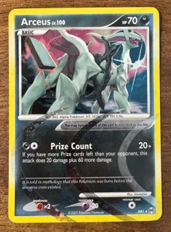 Pokemon TCG Arceus Arceus AR1/AR9 Holo Holo Rare - LP - Image 1