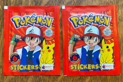 Lot of (2) 1999 Topps Merlin Pokemon Stickers Series 1 Sealed Booster Packs - Image 1