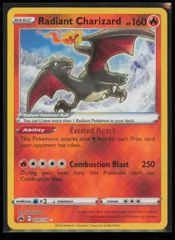 Radiant Charizard 020/159 Pokemon Crown Zenith Radiant Rare Near Mint - Image 1