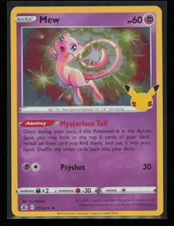 Mew 011/025 Pokemon Celebrations Rare Near Mint - Image 1