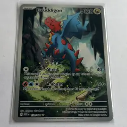 Pokemon Druddigon 151/086 Illustration Rare Sv: White Flare Full Art Holo 120 HP - Image 1