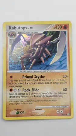 Pokemon TCG Kabutops Rare HOLO, Platinum Arceus 4/99, HP130 - Image 1